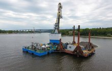 ДП "Пристанищна инфраструктура" извършва удълбочаване на трасето на тръбопровода в езерото