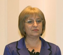 Parliament Chair Tsacheva Confers with French Politician Catherine Lalumiere in Paris