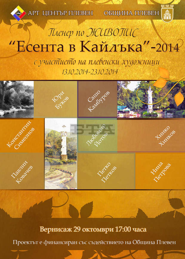 Осем художници от Плевен рисуваха 10 дни  в парка "Кайлъка"; представят  обща изложба утре