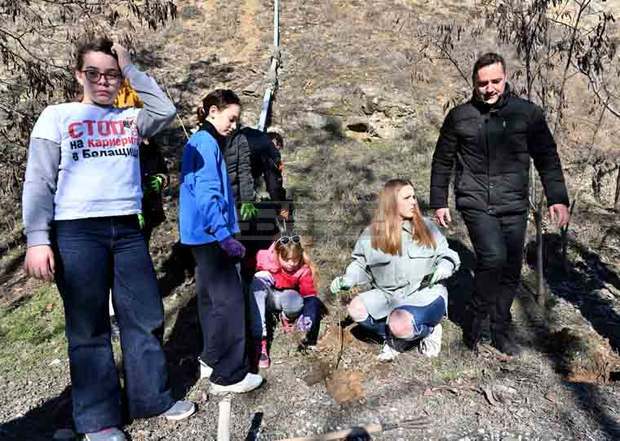 С бариера и физическа охрана фирмата концесионер спря жители на село Белащица да засадят люляк в района на кариерата С бариера и физическа охрана фирмата концесионер спря жители на село Белащица да засадят люляк в района на кариерата