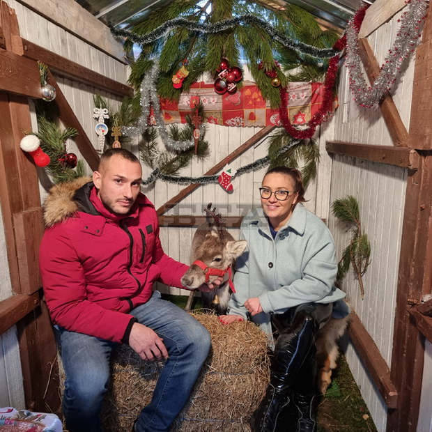 Еленчето на Дядо Коледа Комета, радва децата на Разград