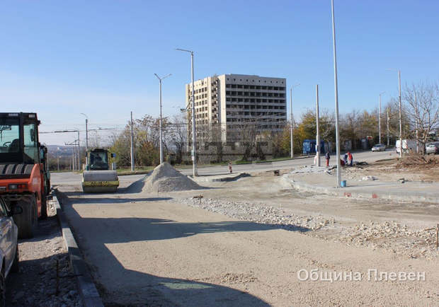 В Плевен напредва изграждането на нова улица
