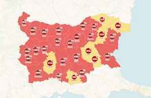 Седем области в страната са в жълта зона по заболеваемост от COVID-19 на двуседмична база