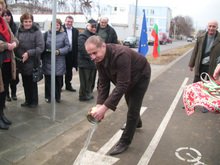 Кметът на Община Кюстендил Петър Паунов откри новоизградена алея за велосипеди 