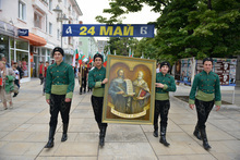 В Сливен 24 май бе отбелязан  с тържествена церемония  на площад "Хаджи Димитър"