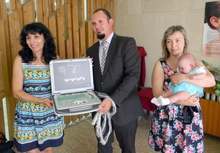 Нов ехограф за преглед на новородени деца беше представен във Великотърновската болница