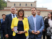 Председателят на Народната скупщина на Сърбия Мая Гойкович посети църквата "Свети Четиридесет мъченици" във Велико Търново