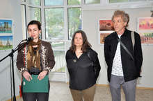 Алла и Чавдар Георгиеви представиха в Лом самостоятелна изложба с карикатури