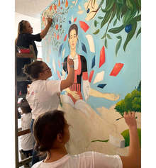 Ученици рисуваха в три села около Кюстендил, за да подобрят средата в тях