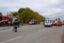 Спасителна акция при тежка катастрофа демонстрираха екипите на Единната спасителна система във Видинско