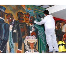 Започна реставрация на стенописа в  НБ "Иван Вазов" - Пловдив