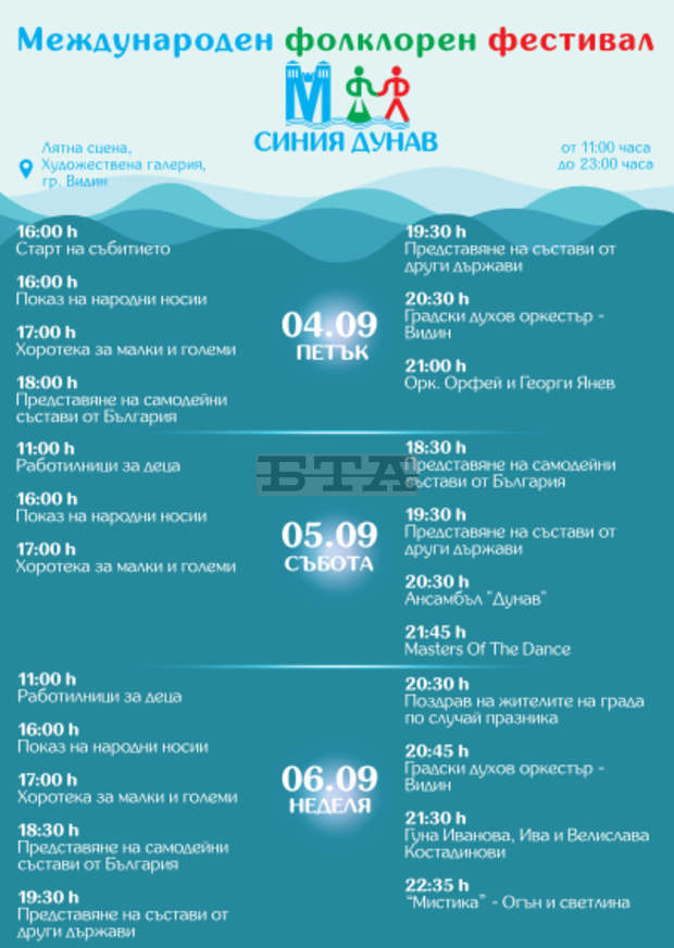 Видин е домакин на международен фолклорен фестивал за изпълнители от държави по поречието на Дунав