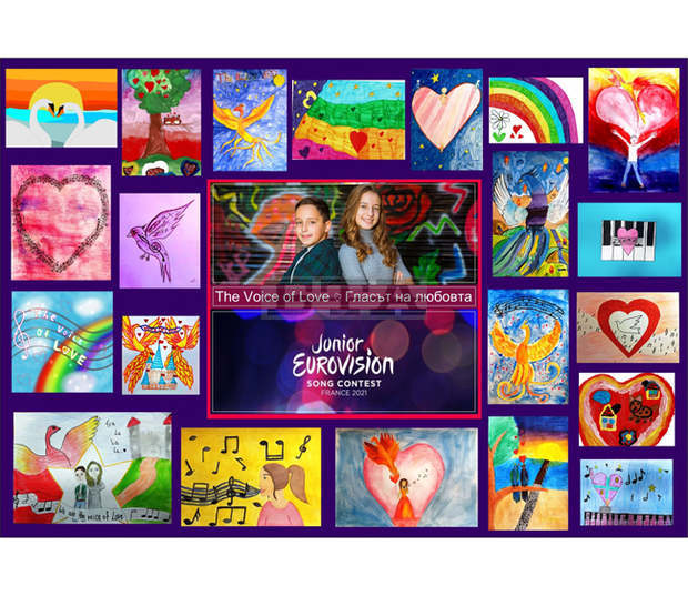 Млади таланти  сътвориха близо 100 рисунки по българската  песен  "Гласът на любовта" за детската Евровизия