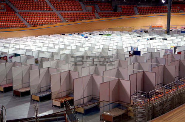 Завърши окомплектоването на спортната зала "Колодрума" в Пловдив като военнополева болница;тя ще се включи при нужда