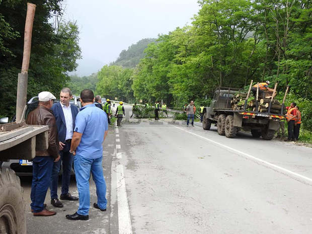 Почиства се растителността в прохода "Боаза" на главния път София-Варна