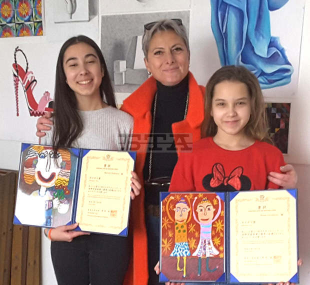 Малки художници от Търговище са удостоени с награди от конкурс в Япония