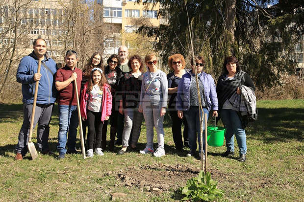 Медици засадиха дръвчета в парка на Историческия музей в Търговище