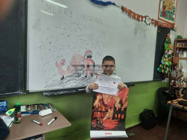 Ученик от Кюстендил се класира трети на международния конкурс за детска рисунка "С очите си видях бедата"