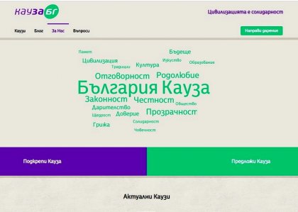 Националният дарителски фонд "13 века България" подкрепя открити и честни идеи с "КауЗа.БГ"